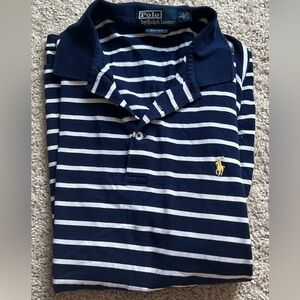 Men’s Ralph Lauren Navy Blue Striped Polo Shirt
